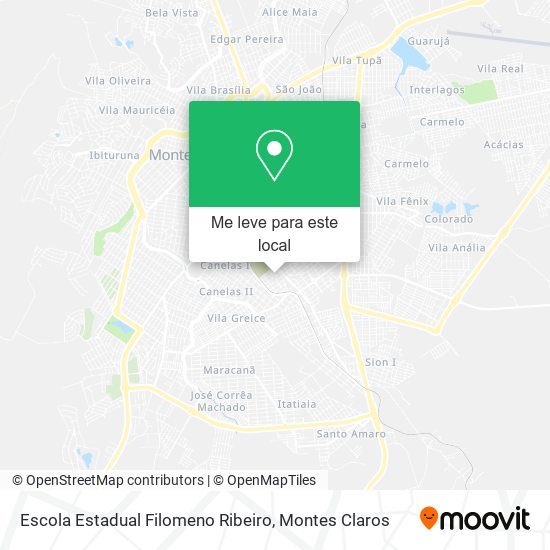 Escola Estadual Filomeno Ribeiro mapa