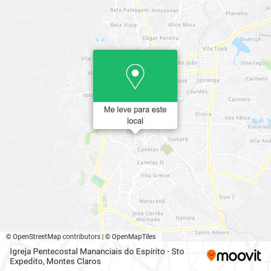 Igreja Pentecostal Mananciais do Espírito - Sto Expedito mapa