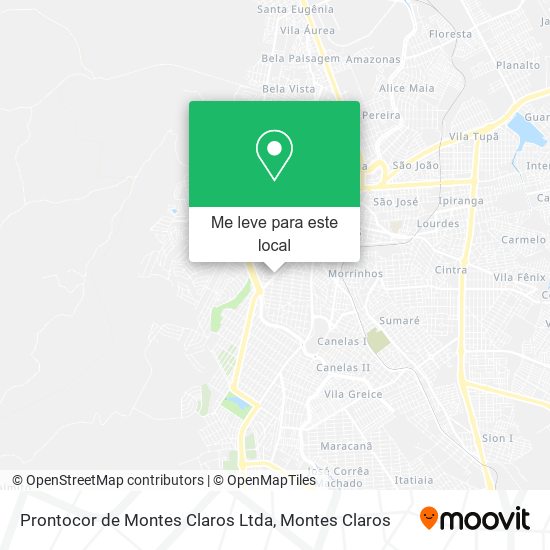 Prontocor de Montes Claros Ltda mapa