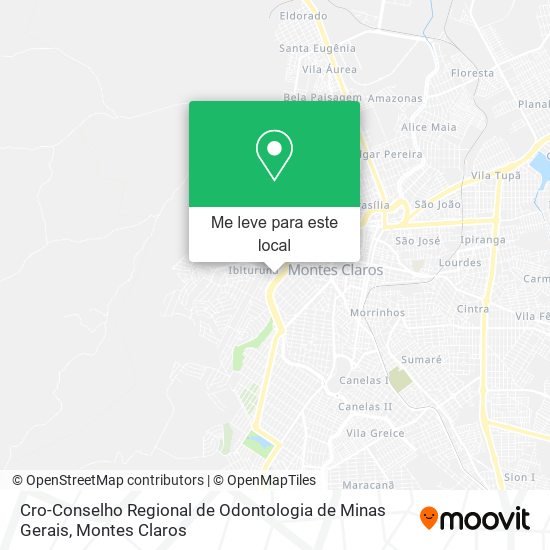 Cro-Conselho Regional de Odontologia de Minas Gerais mapa