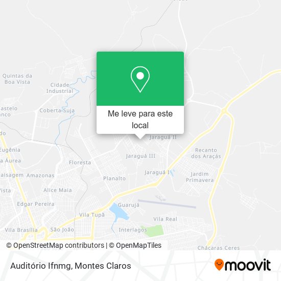 Auditório Ifnmg mapa