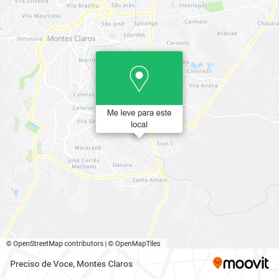 Preciso de Voce mapa