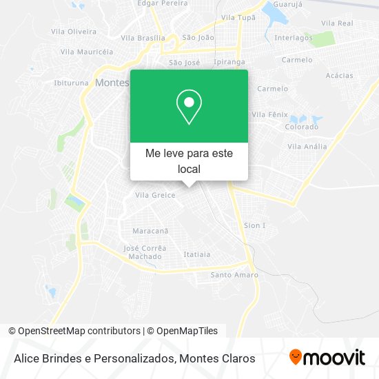 Alice Brindes e Personalizados mapa