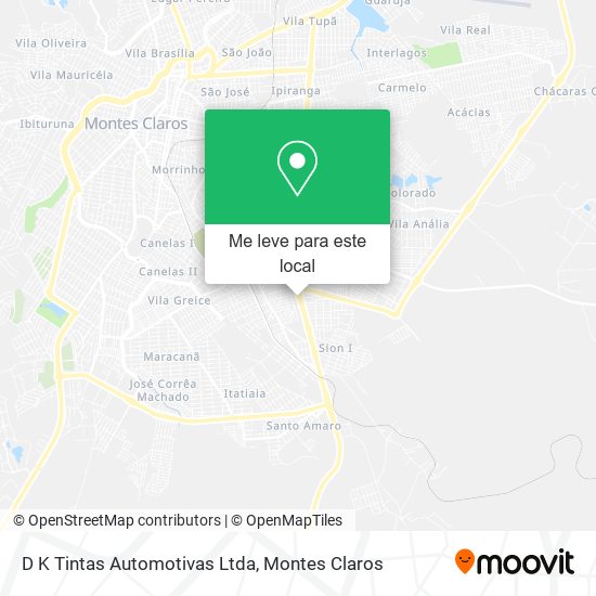 D K Tintas Automotivas Ltda mapa