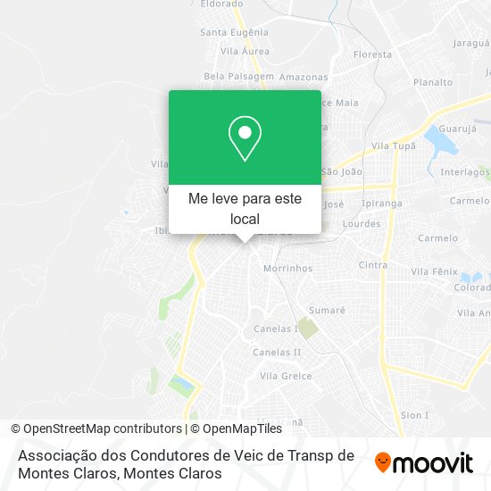 Associação dos Condutores de Veic de Transp de Montes Claros mapa