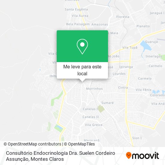 Consultório Endocrinología Dra. Suelen Cordeiro Assunção mapa