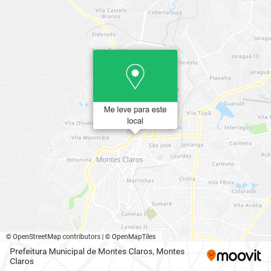 Prefeitura Municipal de Montes Claros mapa