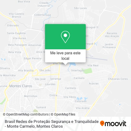 Brasil Redes de Proteção Segurança e Tranquilidade - Monte Carmelo mapa