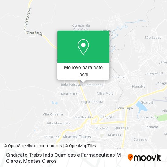 Sindicato Trabs Inds Quimicas e Farmaceuticas M Claros mapa