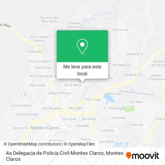 4a Delegacia de Polícia Civil-Montes Claros mapa
