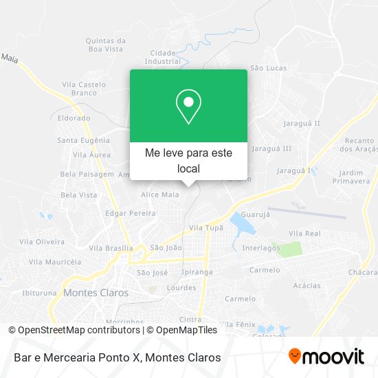 Bar e Mercearia Ponto X mapa