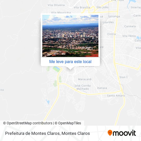 Prefeitura de Montes Claros mapa