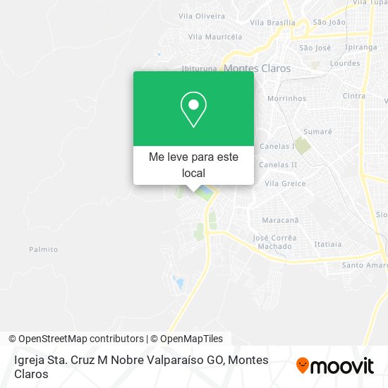 Igreja Sta. Cruz M Nobre Valparaíso GO mapa