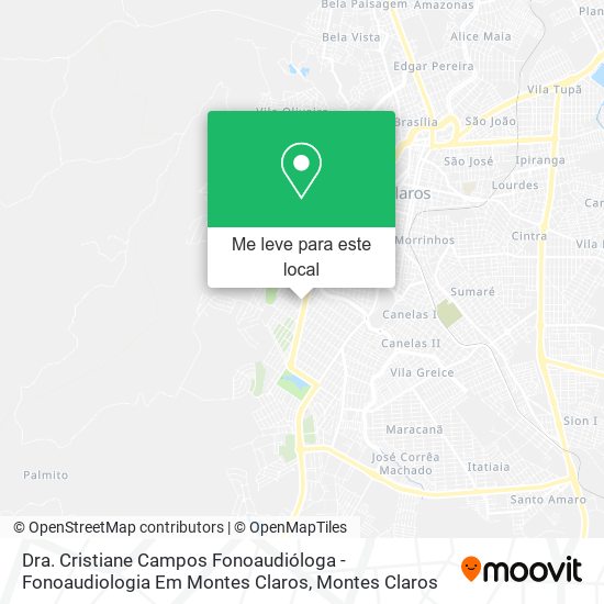 Dra. Cristiane Campos Fonoaudióloga - Fonoaudiologia Em Montes Claros mapa