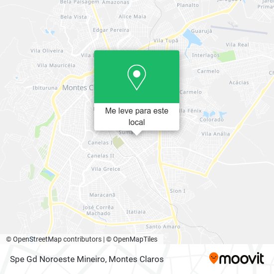 Spe Gd Noroeste Mineiro mapa