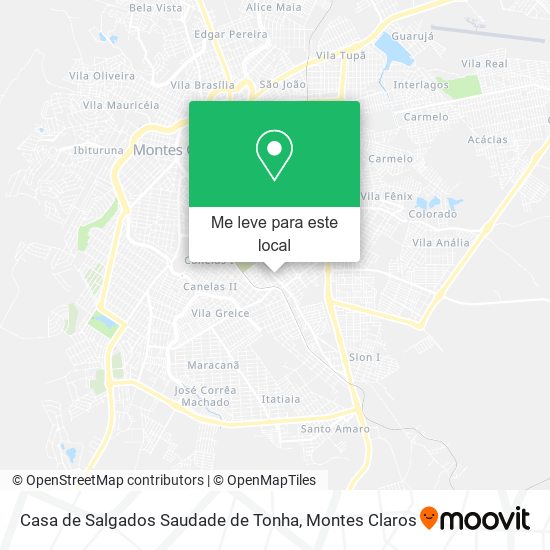 Casa de Salgados Saudade de Tonha mapa