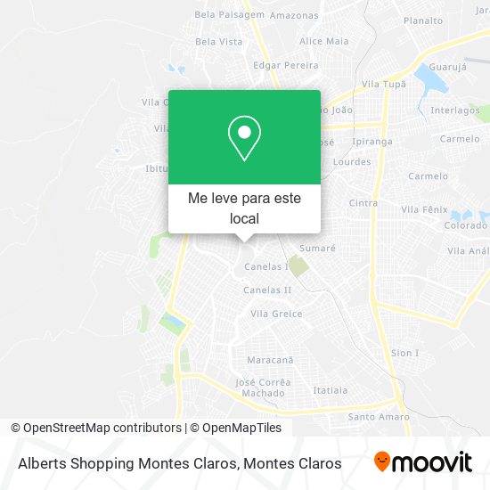 Alberts Shopping Montes Claros mapa