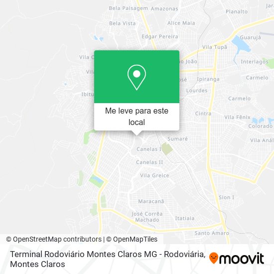 Terminal Rodoviário Montes Claros MG - Rodoviária mapa