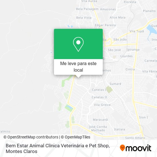 Bem Estar Animal Clínica Veterinária e Pet Shop mapa