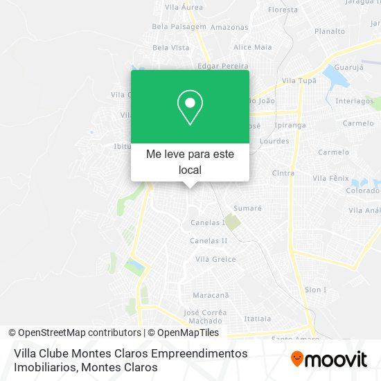 Villa Clube Montes Claros Empreendimentos Imobiliarios mapa