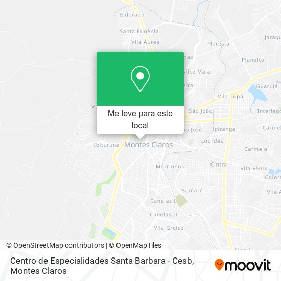 Centro de Especialidades Santa Barbara - Cesb mapa