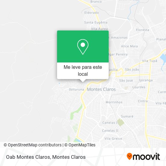 Oab Montes Claros mapa