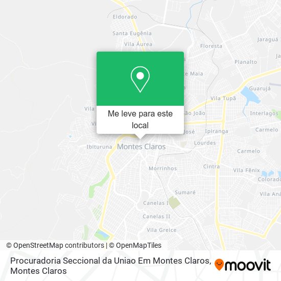 Procuradoria Seccional da Uniao Em Montes Claros mapa