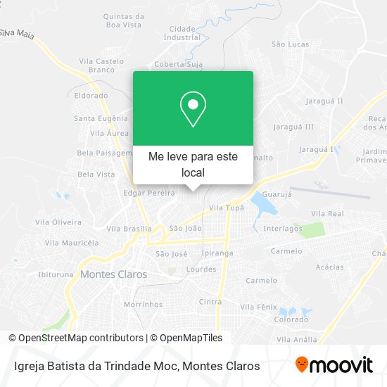 Igreja Batista da Trindade Moc mapa