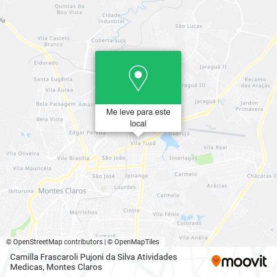 Camilla Frascaroli Pujoni da Silva Atividades Medicas mapa