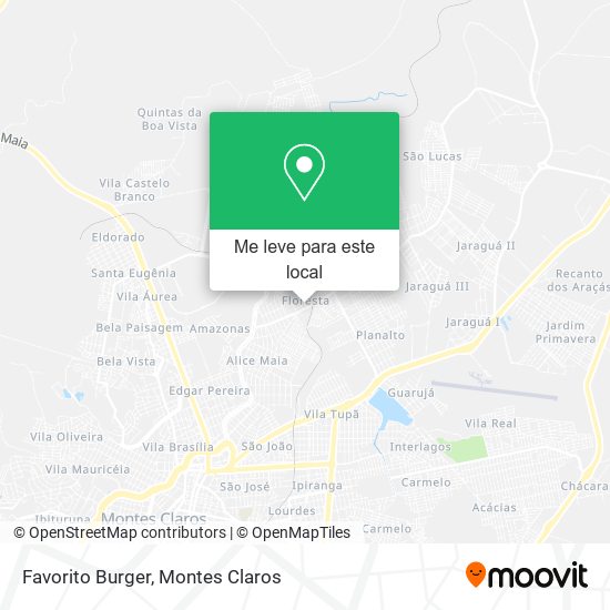 Favorito Burger mapa