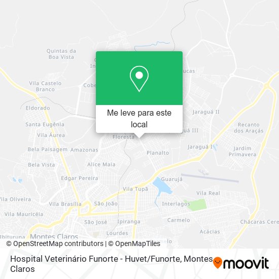 Hospital Veterinário Funorte - Huvet / Funorte mapa