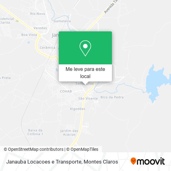 Janauba Locacoes e Transporte mapa