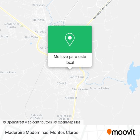 Madereira Mademinas mapa
