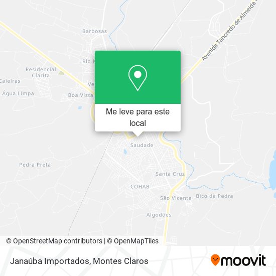 Janaúba Importados mapa