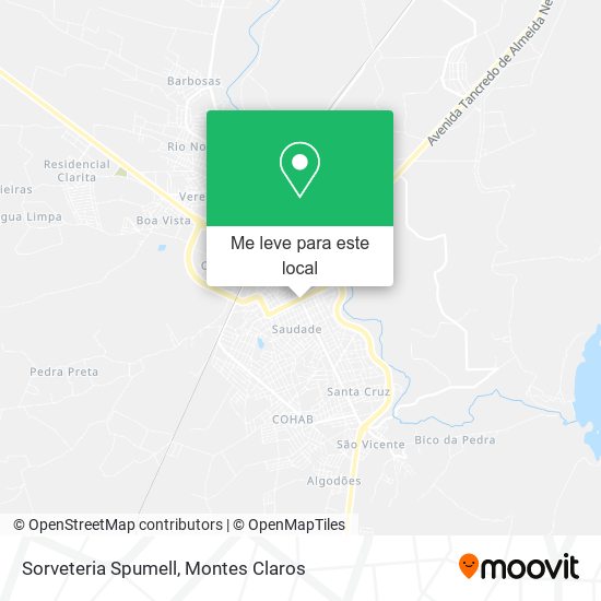 Sorveteria Spumell mapa