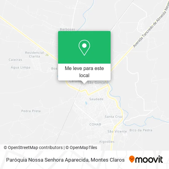 Paróquia Nossa Senhora Aparecida mapa