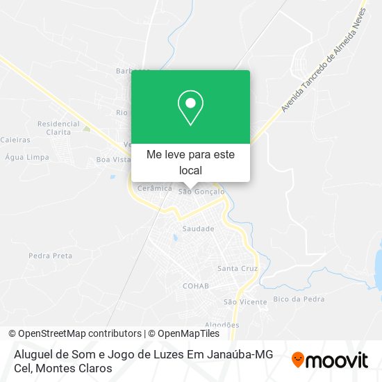 Aluguel de Som e Jogo de Luzes Em Janaúba-MG Cel mapa
