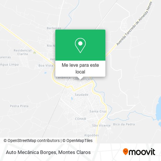 Auto Mecânica Borges mapa