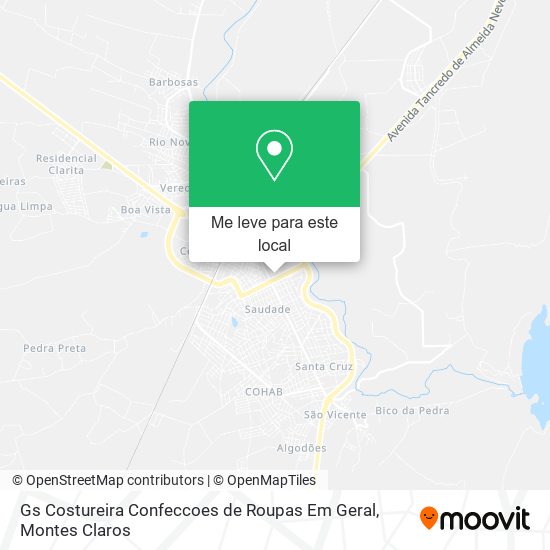 Gs Costureira Confeccoes de Roupas Em Geral mapa