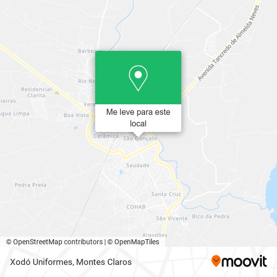 Xodó Uniformes mapa