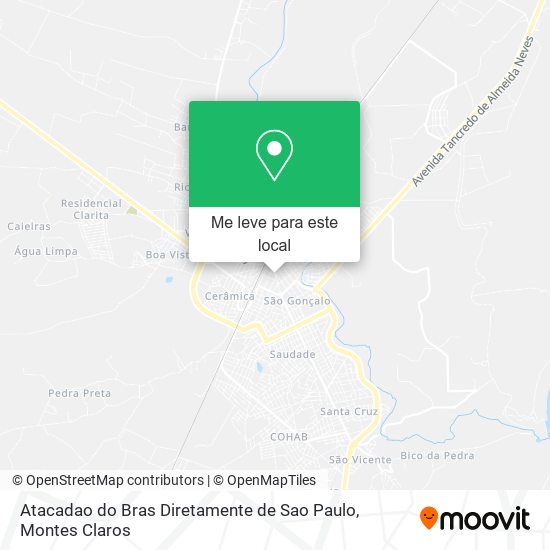 Atacadao do Bras Diretamente de Sao Paulo mapa