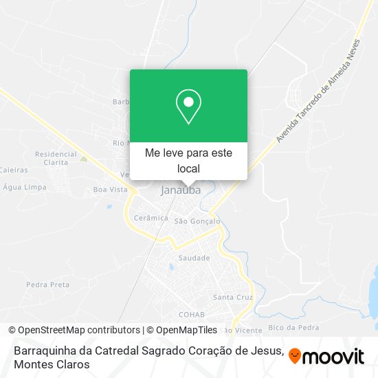 Barraquinha da Catredal Sagrado Coração de Jesus mapa