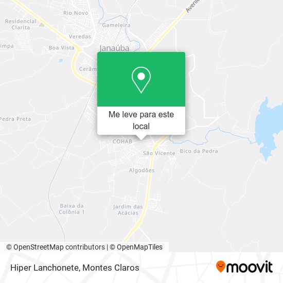 Hiper Lanchonete mapa
