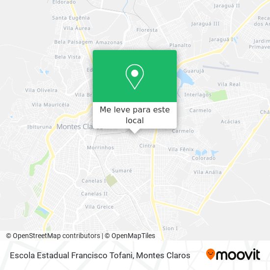 Escola Estadual Francisco Tofani mapa