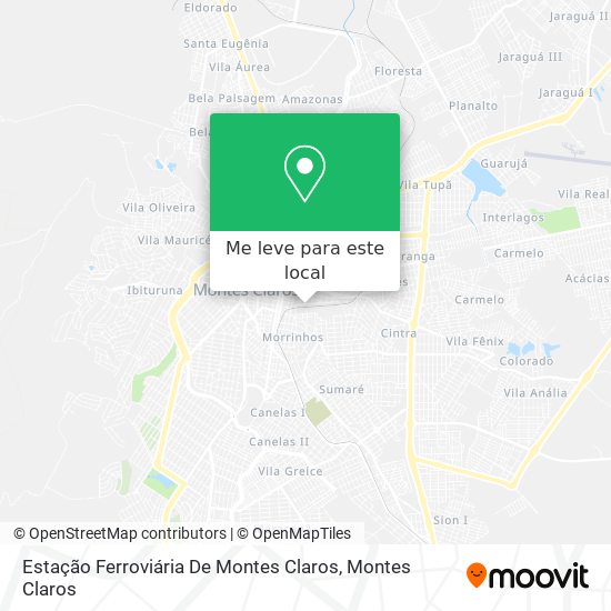 Estação Ferroviária De Montes Claros mapa