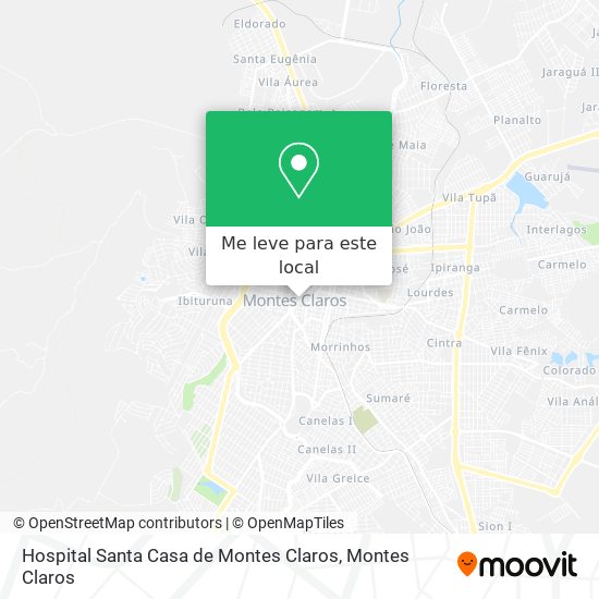 Hospital Santa Casa de Montes Claros mapa