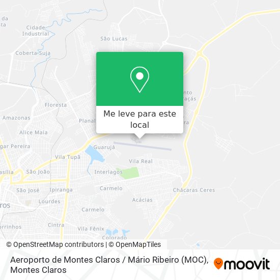 Aeroporto de Montes Claros /  Mário Ribeiro (MOC) mapa