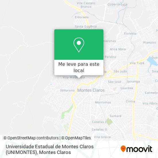 Universidade Estadual de Montes Claros (UNIMONTES) mapa