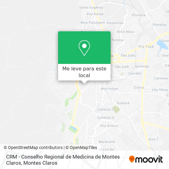 CRM - Conselho Regional de Medicina de Montes Claros mapa