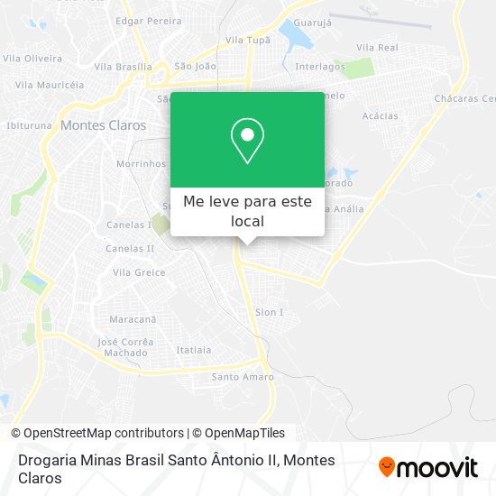 Drogaria Minas Brasil Santo Ântonio II mapa